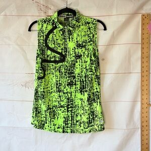 Jamie Sadock Lime and Black Zip Top